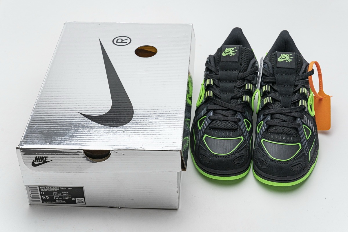 off white rubber dunk green strike raffle