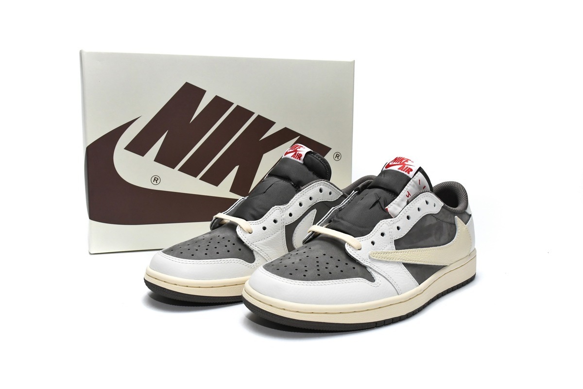 PerfectKicks Travis Scott x Jordan 1 Low White Brown Barb,DM7866-162