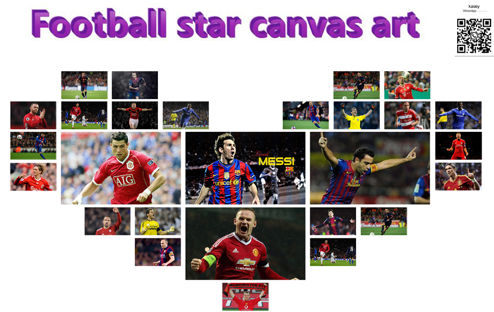 Canvas Pictures 5 pcs Large Soccer Ball Splash Canvas Wall Picture Home  Painting Modern Wall Art Decoration 