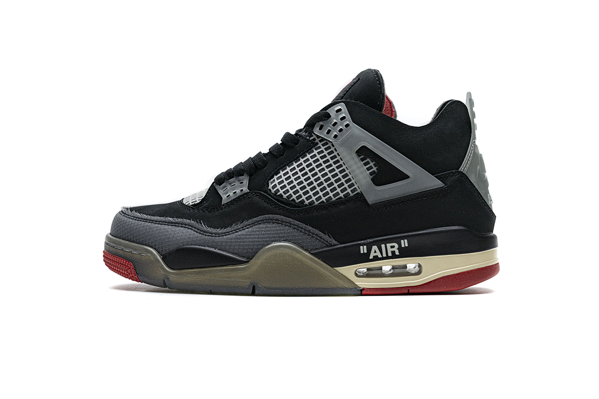 White x Air Jordan 4 Bred CV9388-001 