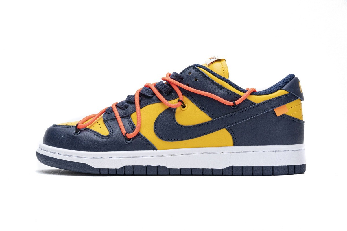 High Quality and Cheap GET Dunk Low Off-White University Gold Midnight Navy CT0856-700 