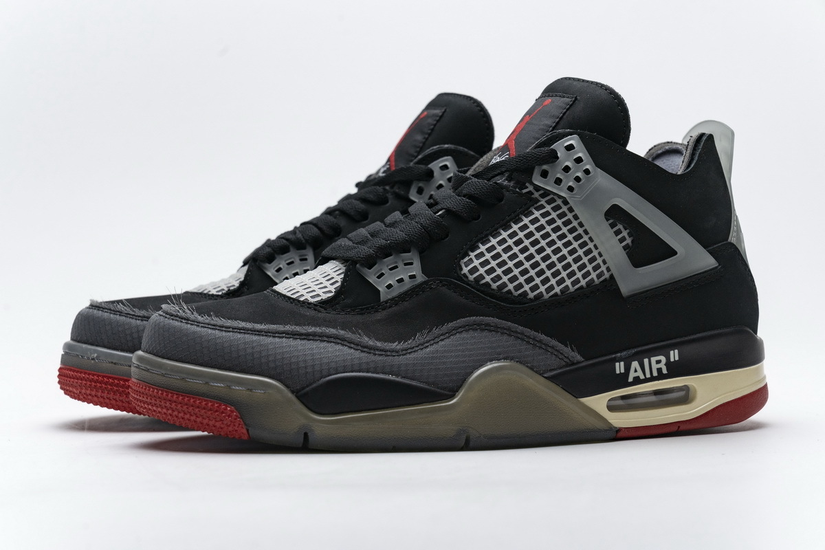 White x Air Jordan 4 Bred CV9388-001 