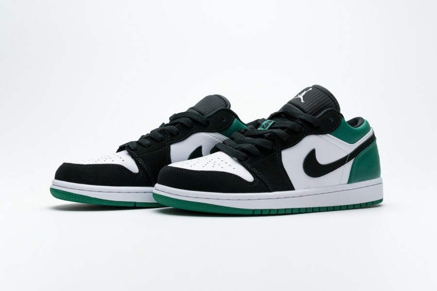 Air Jordan 1 Low White Black Mystic Green - Foots Kicks