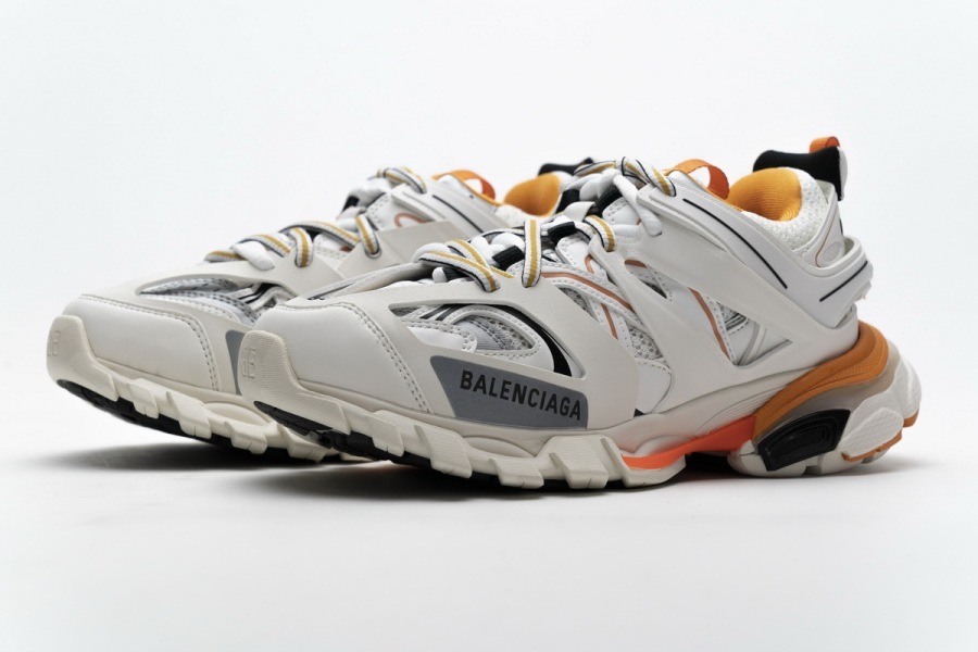 white and orange balenciagas