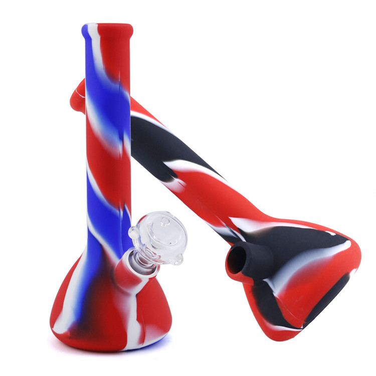 8.6 Inch Psychedelic Silicone Beaker Bong