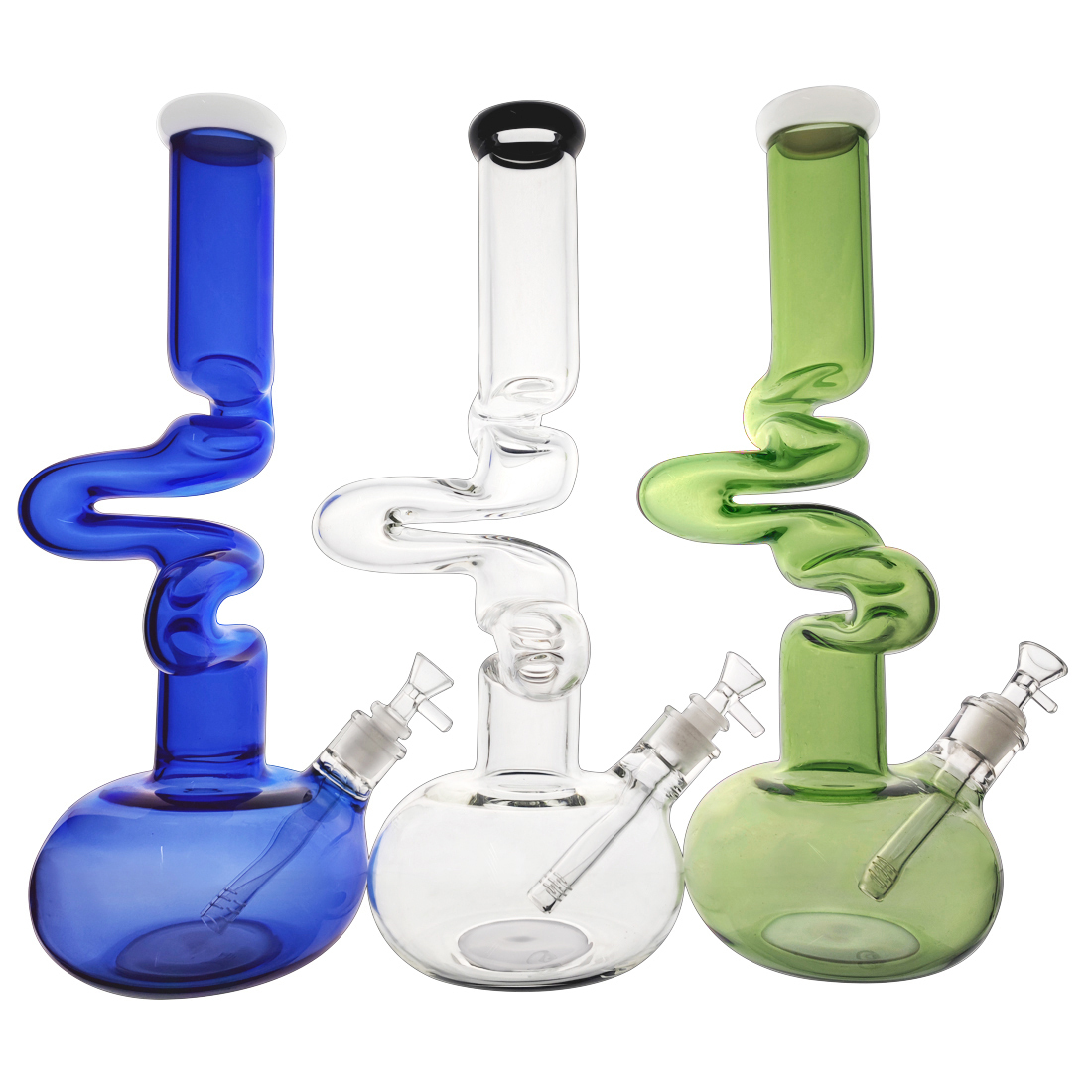 Soloud & Chopped Web Celebrity Same Style | Unique Big Glass Zong Bong With Round Base