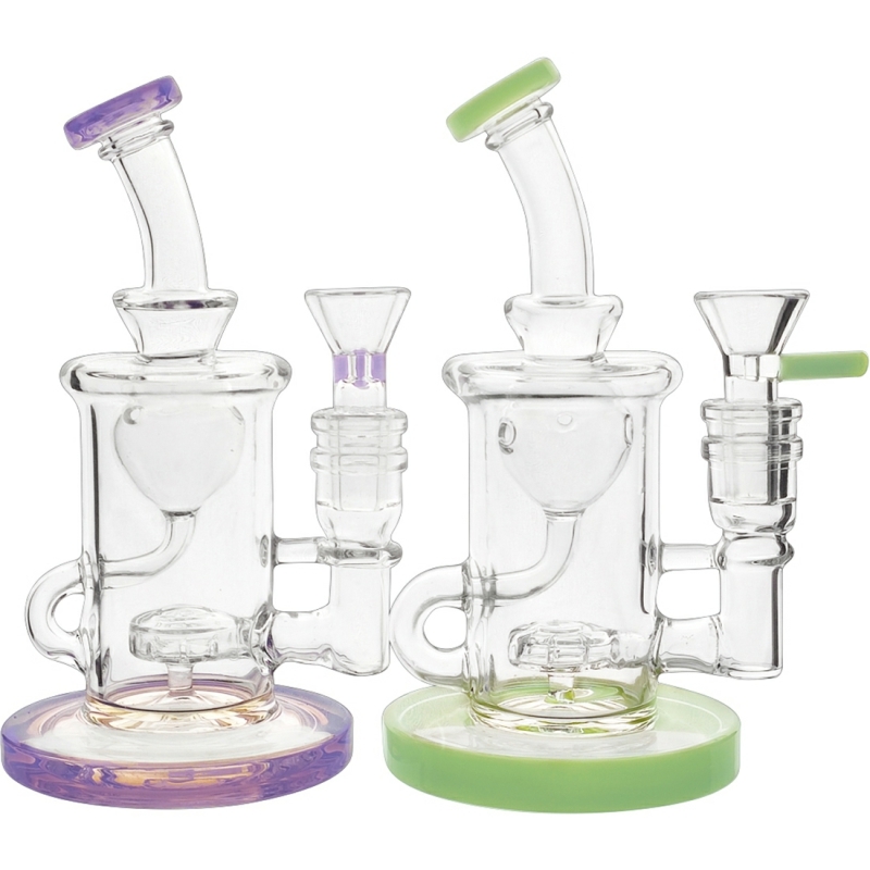 Klein Recycler Torus Glass Oil Rig With Showerhead Perc