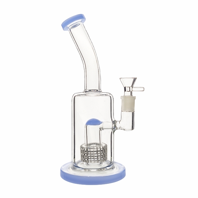 Thick Splash Guard Glass Bong With Dome Perc & Birdcage Perc
