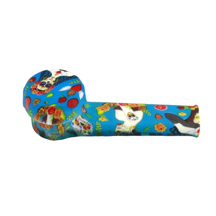 Mixed Color Silicone Smoking Pipe With Multi Holes