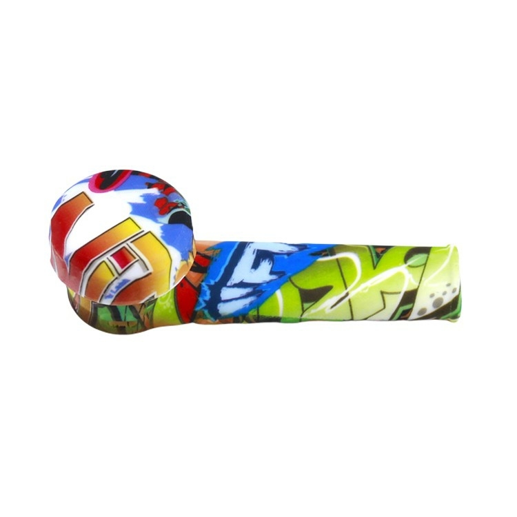 Mixed Color Silicone Smoking Pipe With Multi Holes