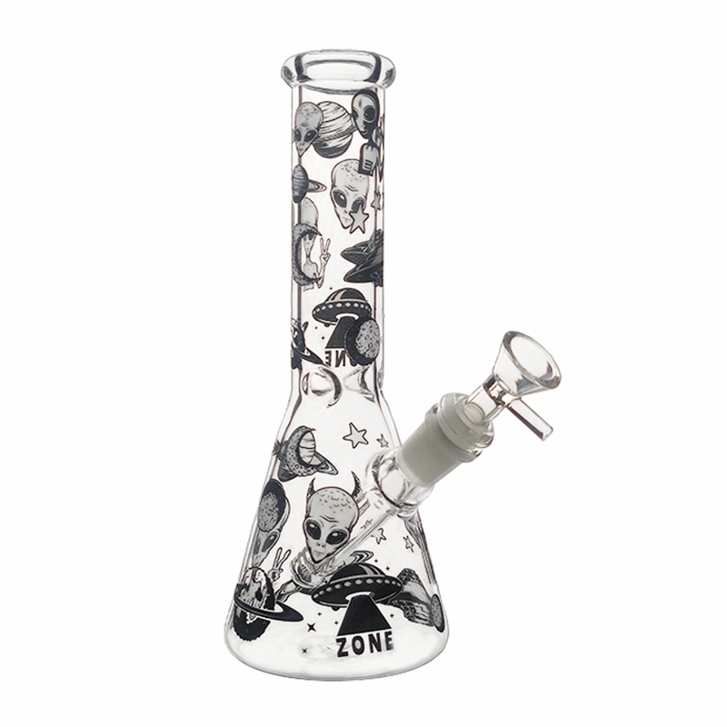 10 Inch Rick And Morty / Halloween Ghosts / Spider Web / Aliens / Skull Glow In The Dark Glass Beaker Bong