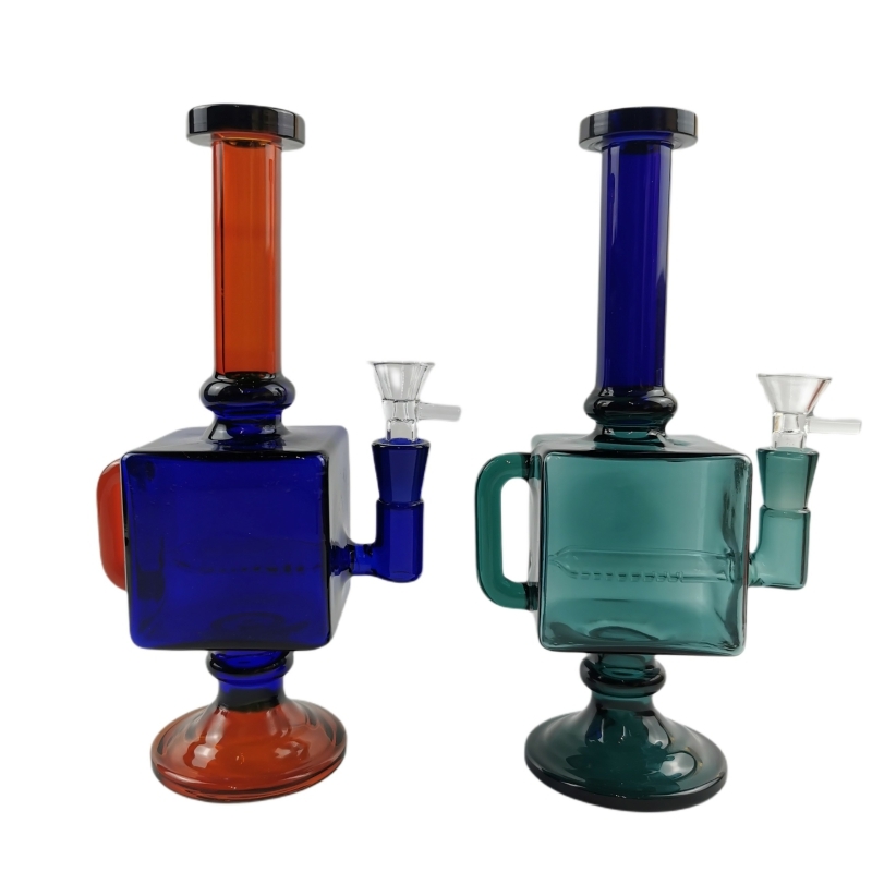 Colorful Cube Glass Bong
