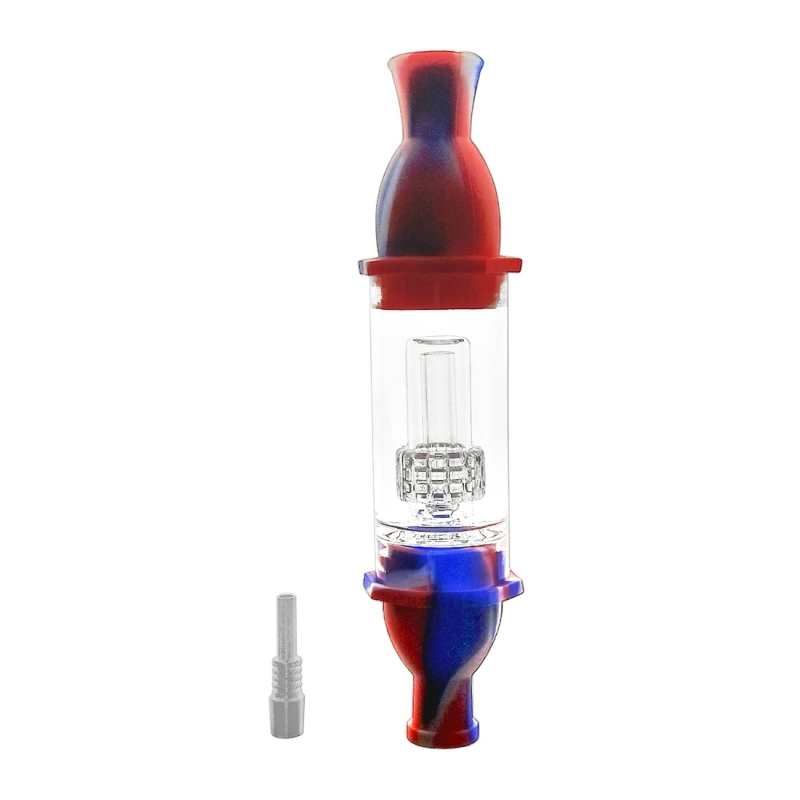 Matrix Perc Lighthouse Dab Rig Kit With Wax Concentrate And Honey Straw