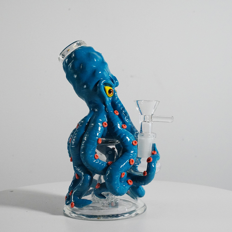 7 Inch Halloween Themed Octopus Mini Bong / Dab Rig