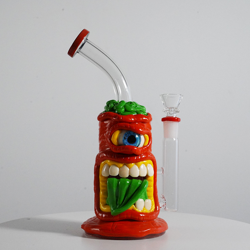 Halloween Horror Themed Colorful Dab Rig | Monster Bong