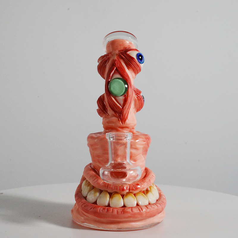 Halloween Themed Evil Eye Mini Bong | Horror Themed Monster Dab Rig