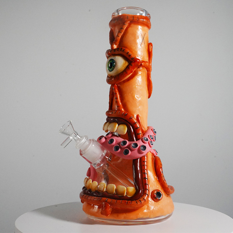 Halloween Themed Evil Eye Big Beaker Bong | Horror Themed Monster Water Pipe