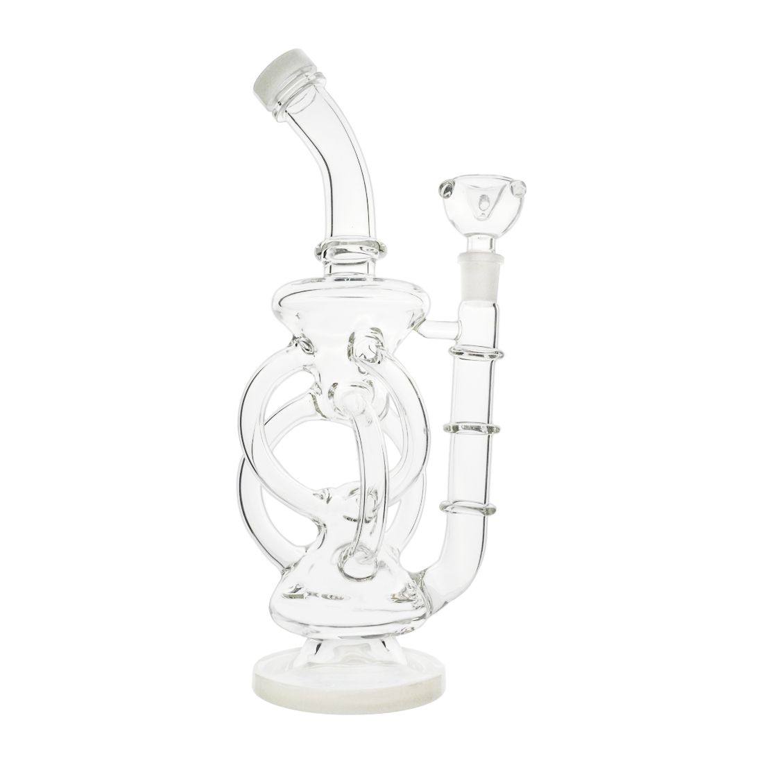 6 Arms Recycler Glass Bongs With Inline Perc