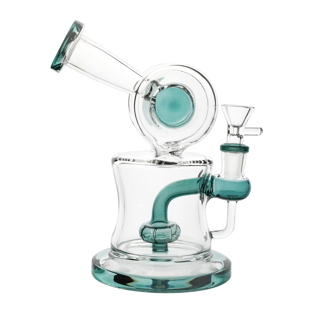Sidecar Mouthpiece Dab Rig With Double Donut Perc