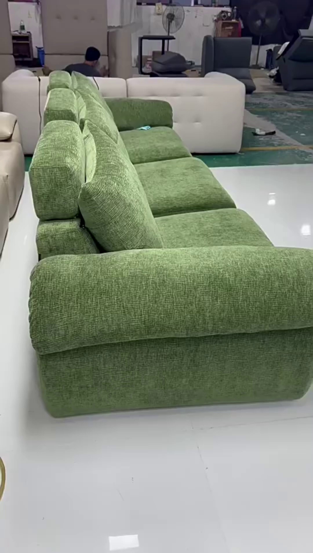 YC978 2026 New Cloud Feather Function Sofa, Simple Living Room, Small Apartment, Zero Wall Requirement, Adjustable, Fully Removable and Washable Electric Sofa