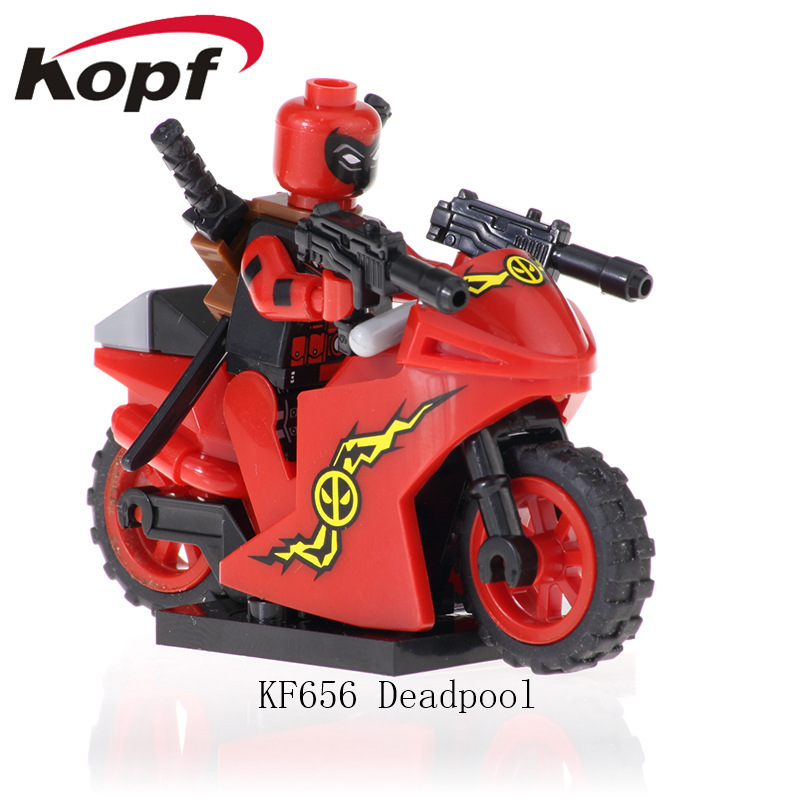 Kopf Superhero Series Assembled KF656- Building Block Minifigure Red Deadpool