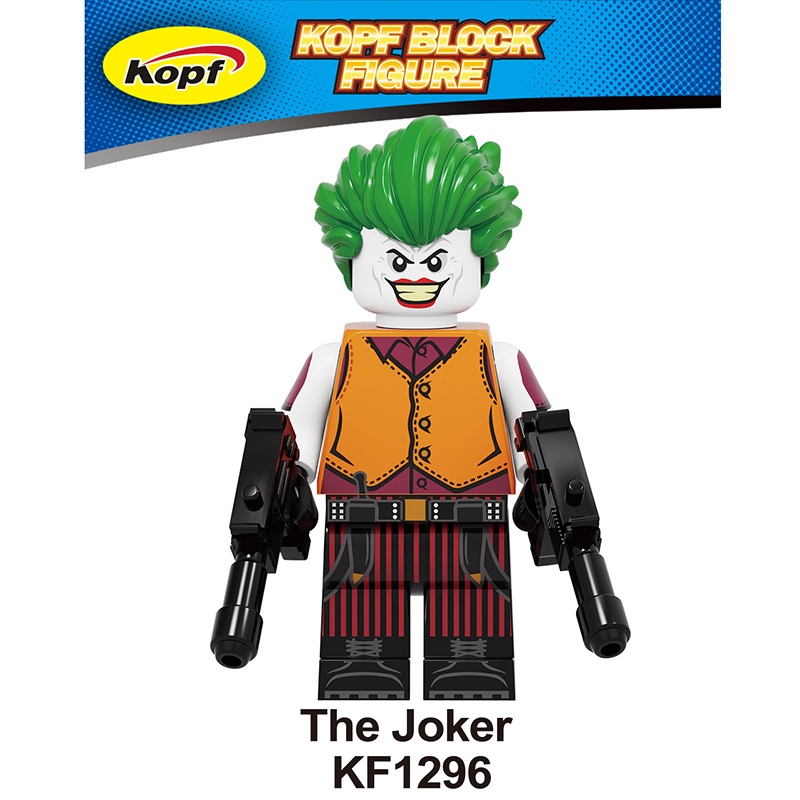 Kopf superhero figures - villain character clown JOKER assembling building blocks minifigure educational toys