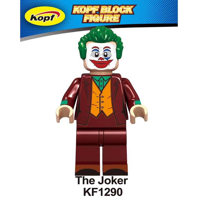 Kopf superhero figures - villain character clown JOKER assembling building blocks minifigure educational toys