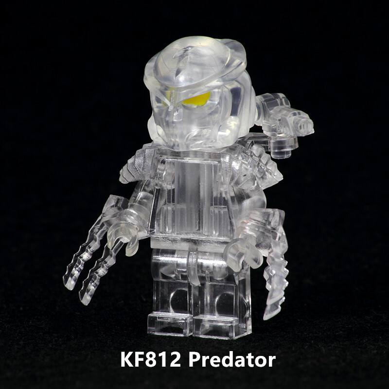 Kopf Super hero figures - KF812 Movie Series Assembled Minifigure Transparent Predator