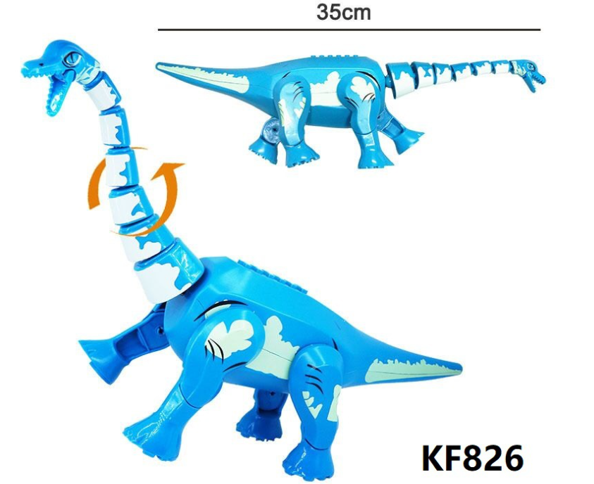 Kopf Dinosaur World Blue Dragon Assembles Blocks Minifigures