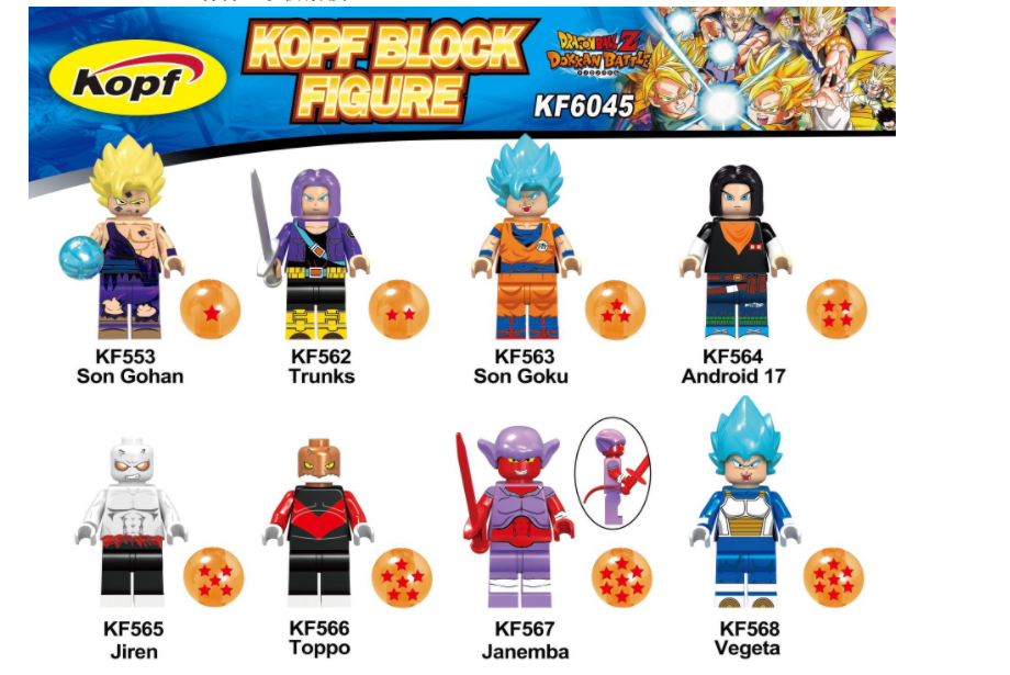 Kopf Dragon Ball The third Party Role Character Person Minifigures