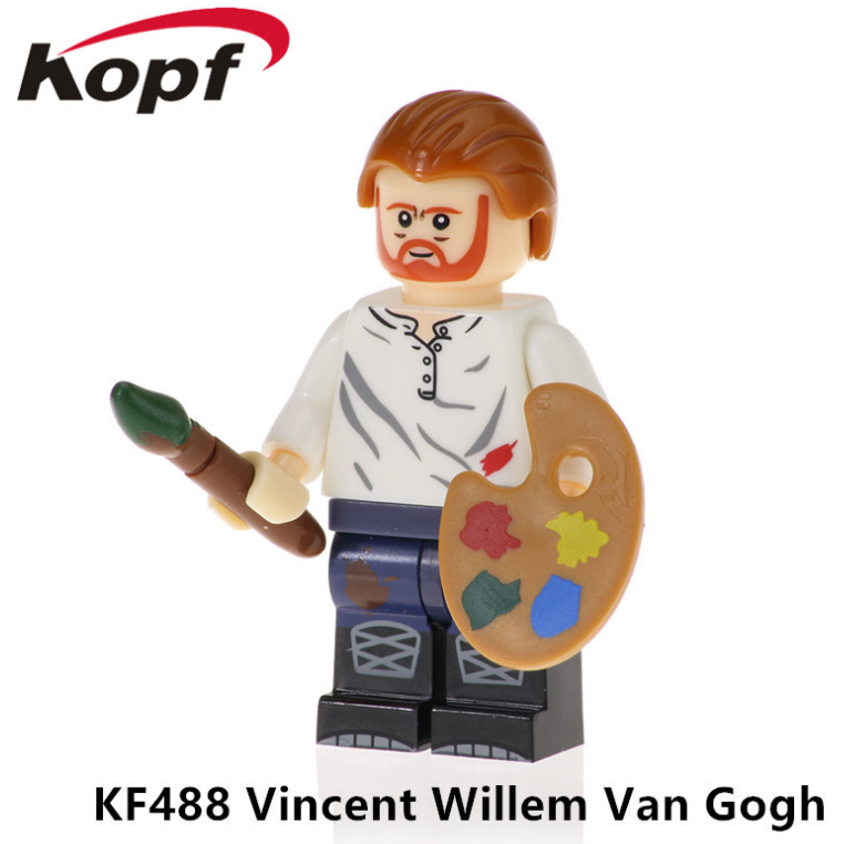 Kopf Celebrity & Singer & Painter Vincent William Van Gogh Minifigures