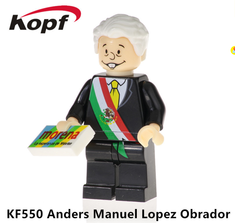 Kopf Celebrity & Singer & Painter Mexican Presidential Candidate Obrador Minifigures