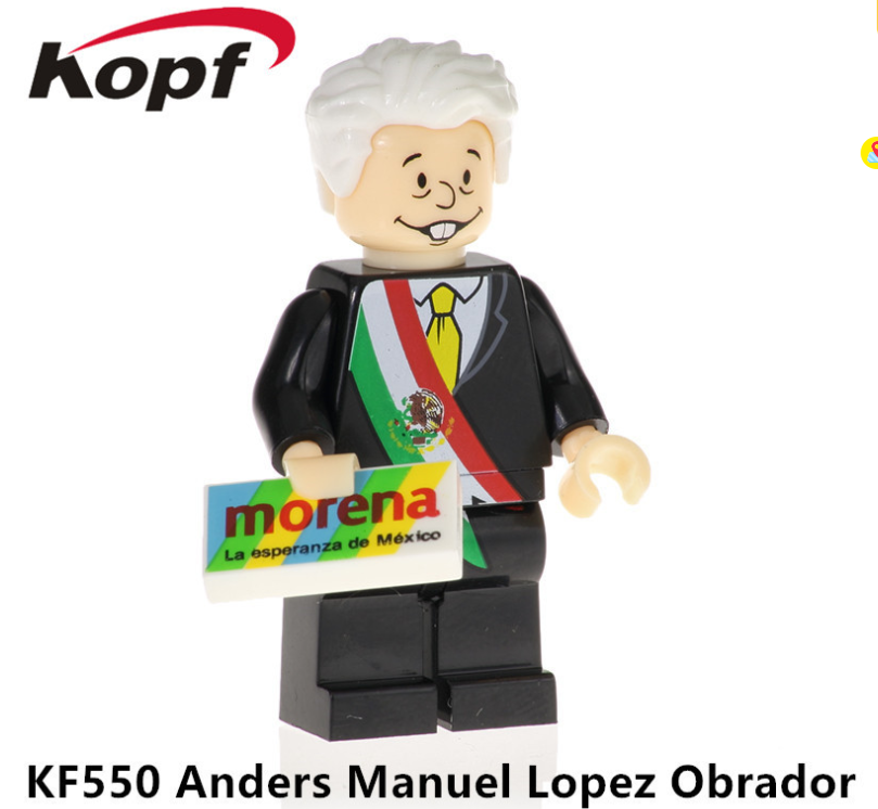 Kopf Celebrity & Singer & Painter Mexican Presidential Candidate Obrador Minifigures