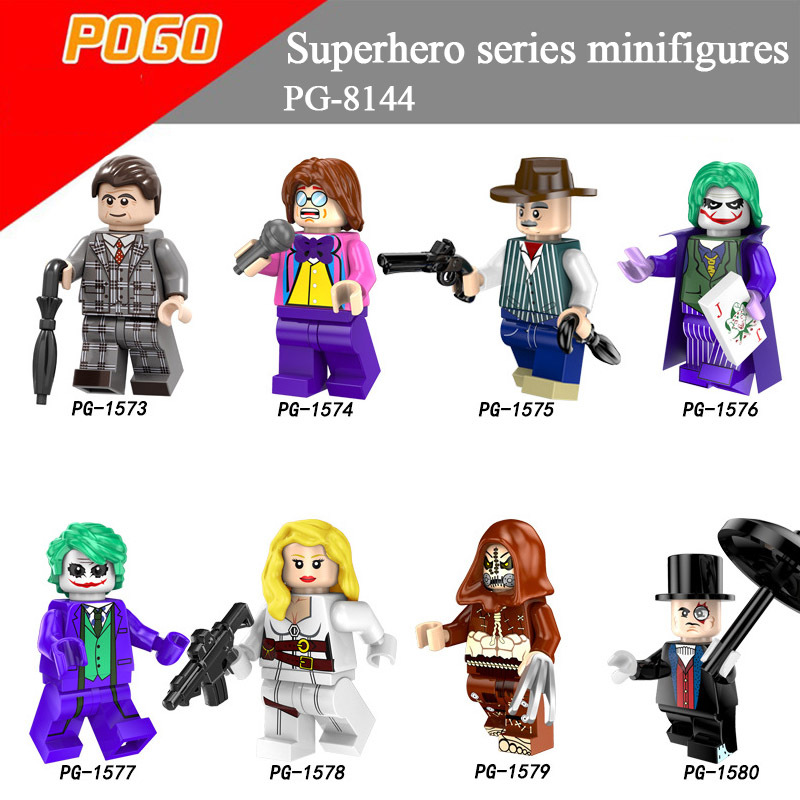 Pogo Superhero Series - PG8144 Joker Sharon Carter Scarecrow Penguin Man  Minifigures 