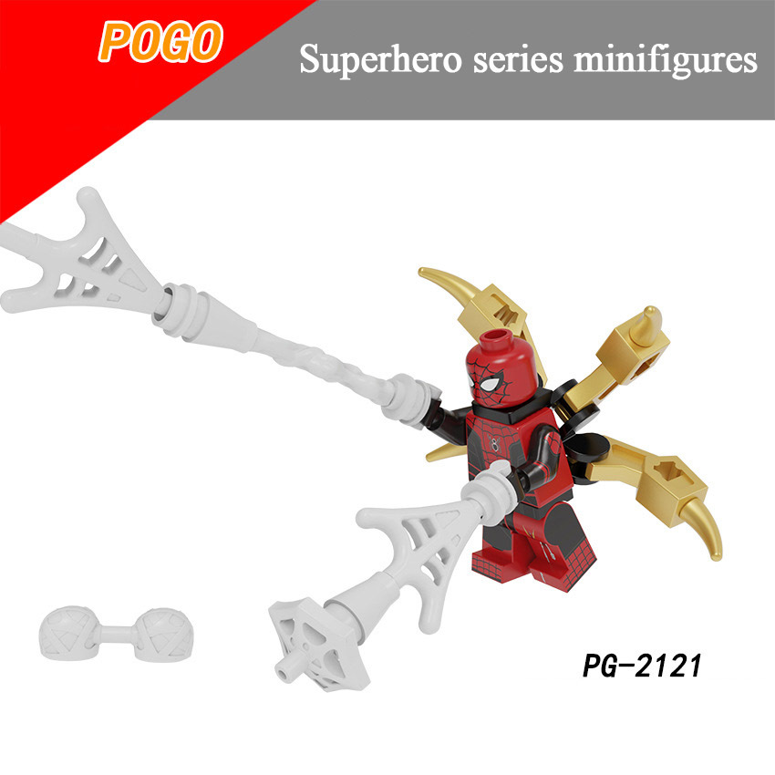 Pogo Superhero Series - PG8249 Male Spiderman Scarlet Dark Stealth Suit Minifigures