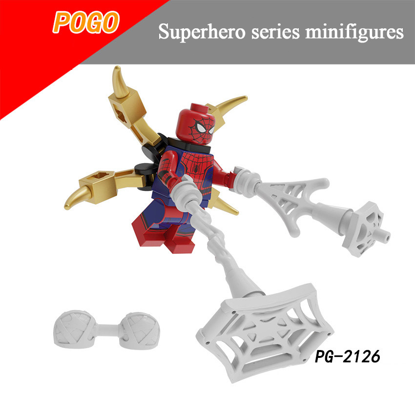 Pogo Superhero Series - PG8249 Male Spiderman Scarlet Dark Stealth Suit Minifigures