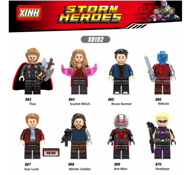 XINH Super Hero Figures X0192 Thor's Winter Soldier Nebula Minifigures