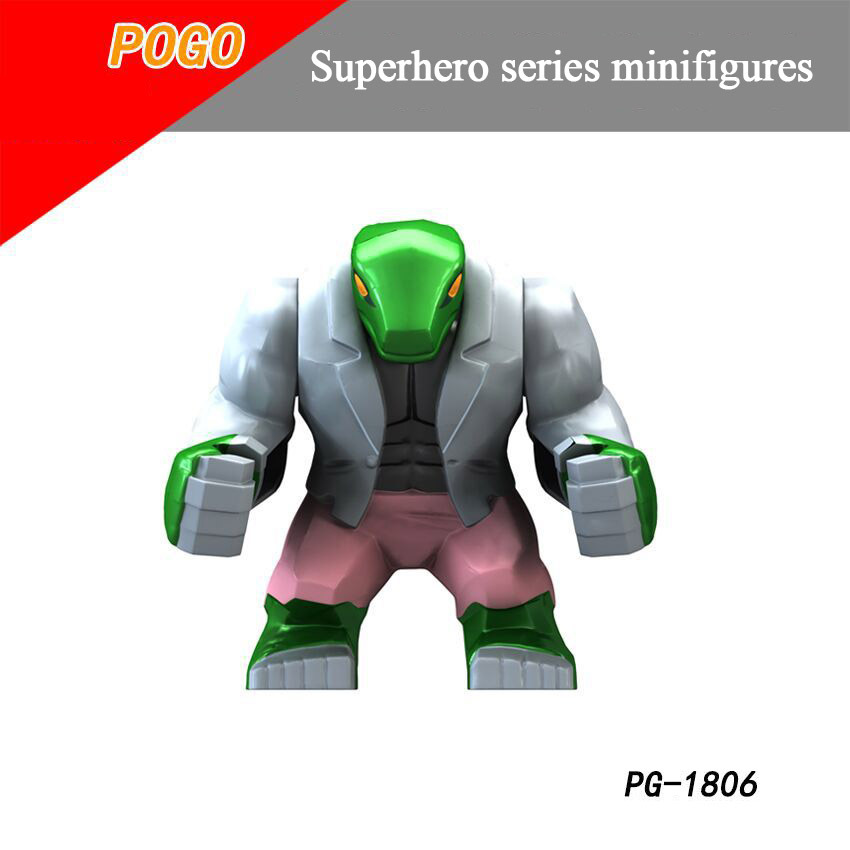 Pogo Superhero Series - PG8118 Son of Hulk Red Tank Mud Face Serum Rhino Man Minifigures
