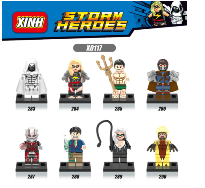 XINH Super Hero Figures X0117 Captain Marvel Moonlight Knight Ant-Man XINH Minifigures