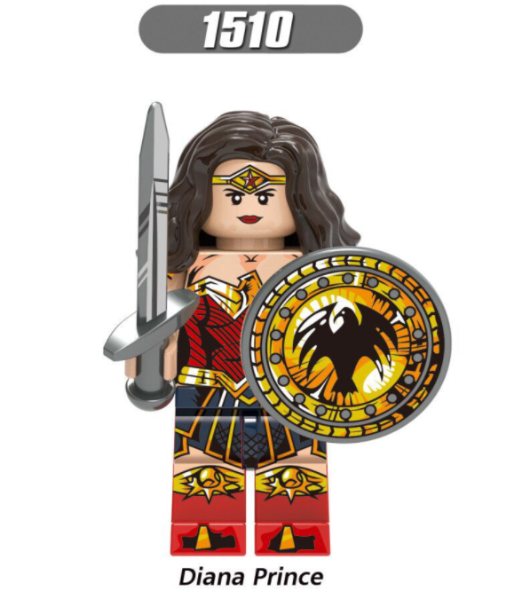XINH Super Hero Figures Toy Barbara Diana Leopard Lady Ares bag Minifigures