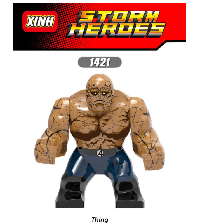 XINH Super Hero Figures X1421 Thing Minifigures