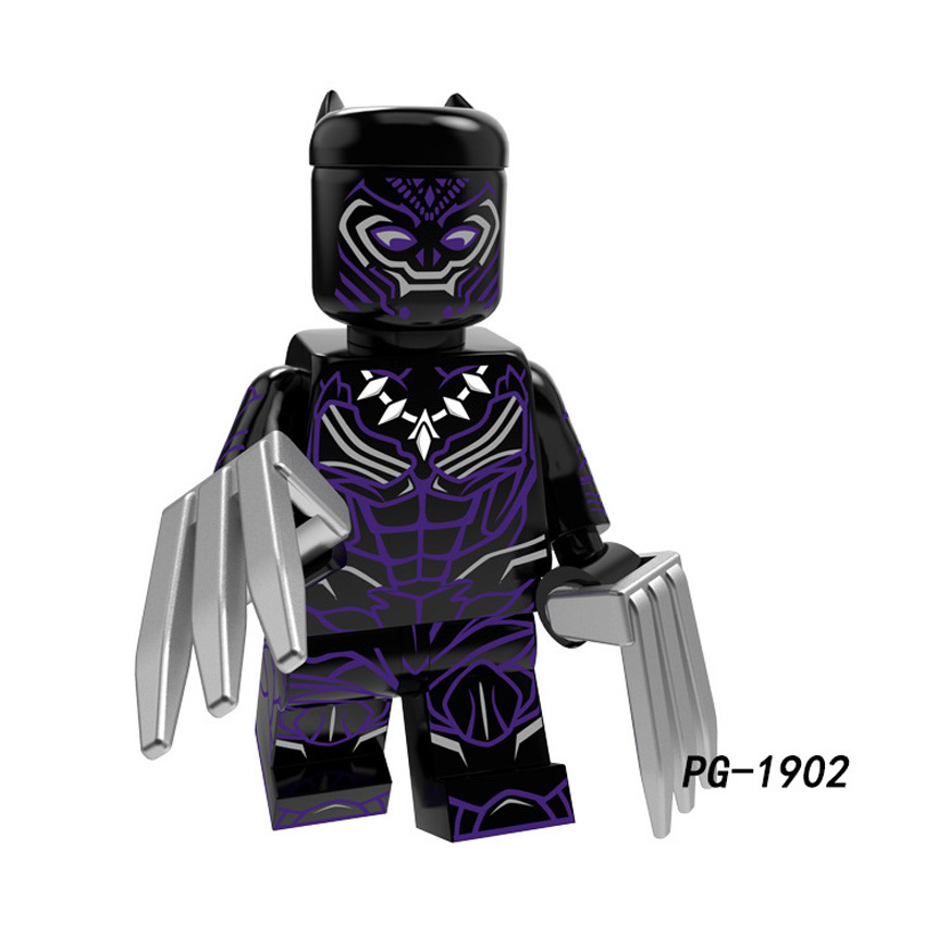 Pogo Superhero Series - PG8217 Black Panther Black Cat Batman Martian Red Cross Minifigures