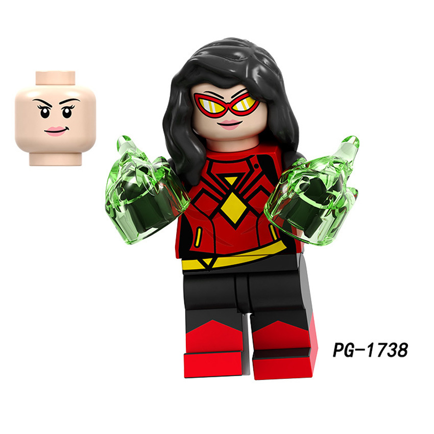 Pogo Superhero Series - PG8198 Venom Moong Hulk Spider Woman Minifigures