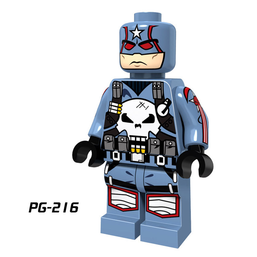 Pogo Superhero Series - PG8058 Captain Punisher Nightwing Cosmic Spider-Man Minifigures