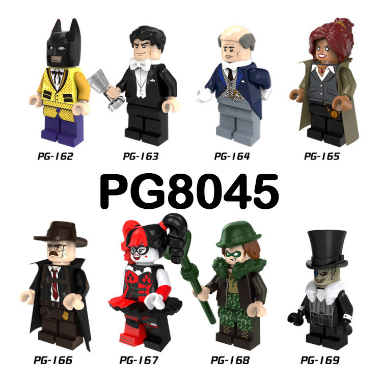 Pogo Superhero Series - PG8045 Batman Clown Girl Alfred Minifigures