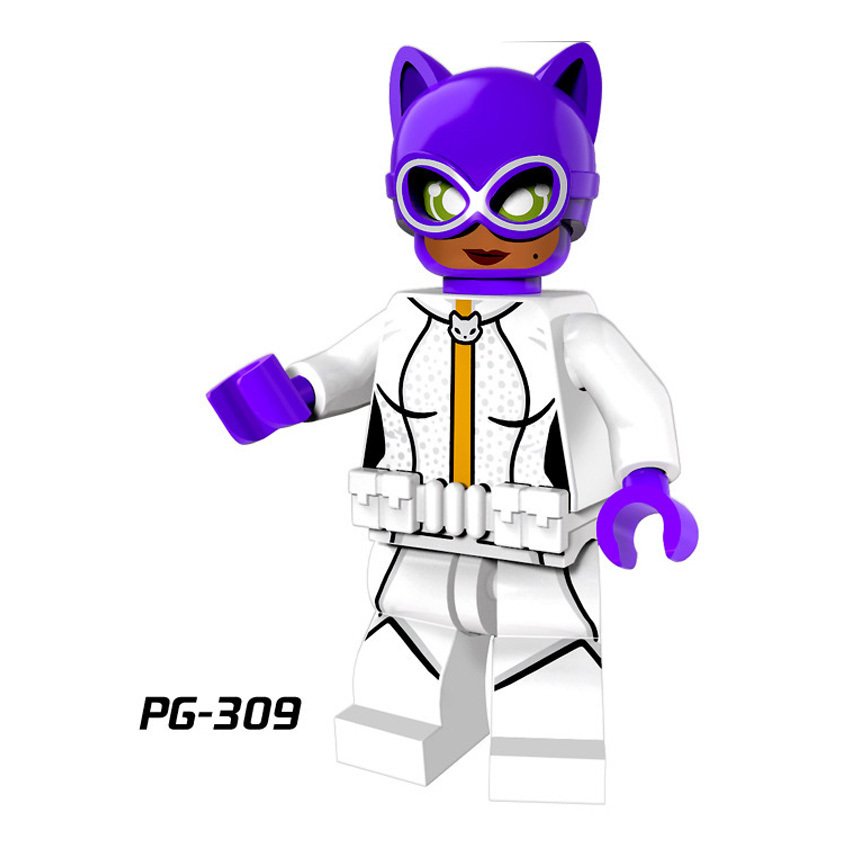 Pogo Superhero Series - PG8074 Batman Robin Joker Catwoman Alfred Minifigures