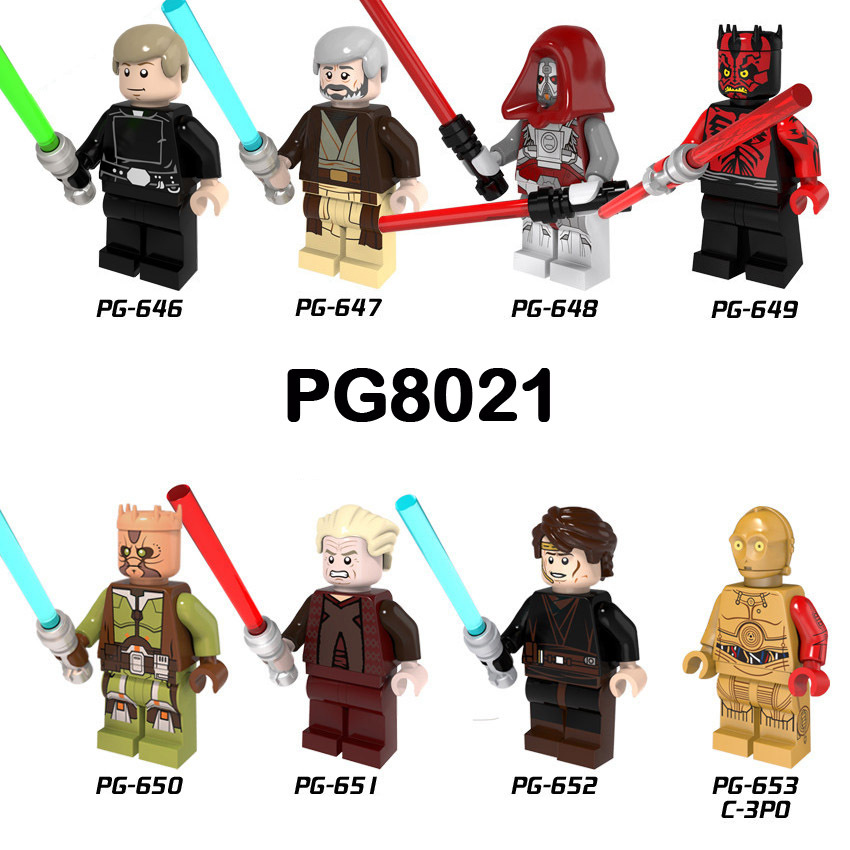 Pogo Star Wars Series - PG8021 Palpatine Jedi Sith Knight Minifigures