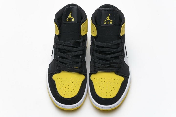 LJR Air Jordan 1 Mid Yellow Toe Black 852542-071 Replica - Yepsneaker