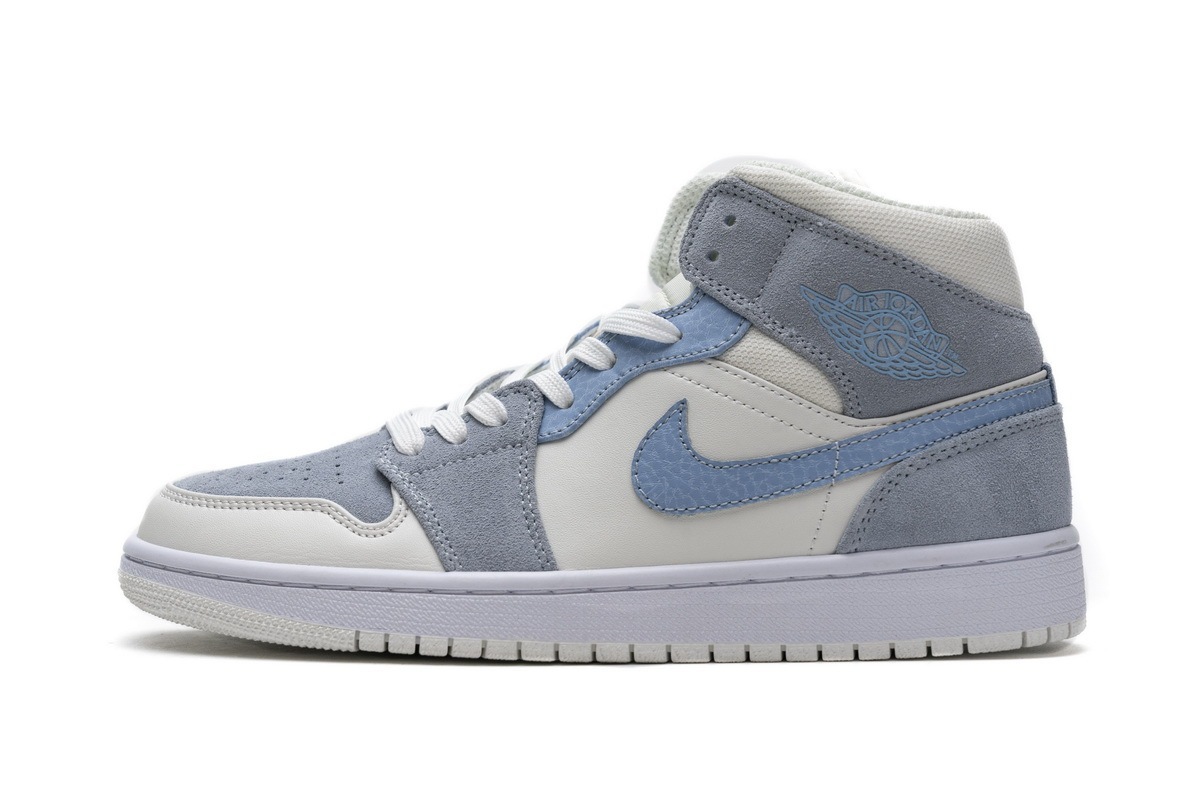 air jordan 1 mid mixed textures blue tan