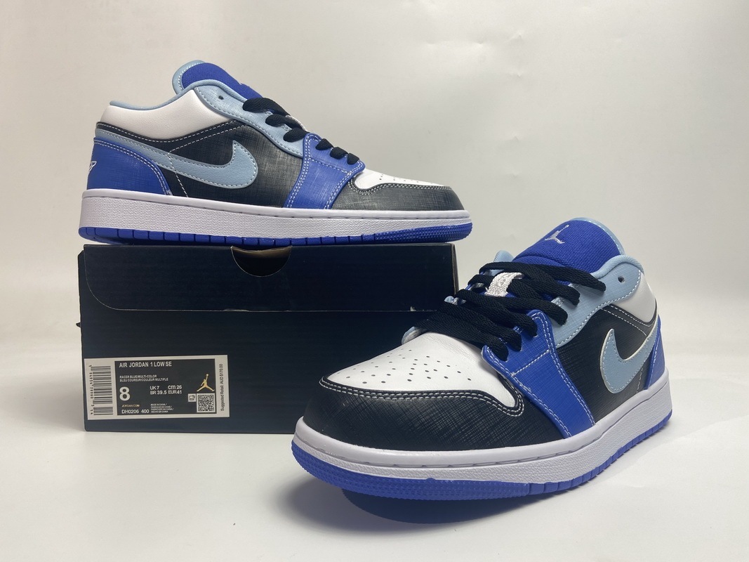 PKstockx Air Jordan 1 Low Black Blue White DH0206-400 - Pk Stockx